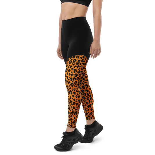 Tanzanian Cheetah - Compression Sports Leggings - Sports Leggings - GYMLEGGS LLC