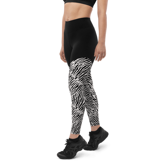 Baby Zebra - Compression Sports Leggings - Sports Leggings - GYMLEGGS LLC