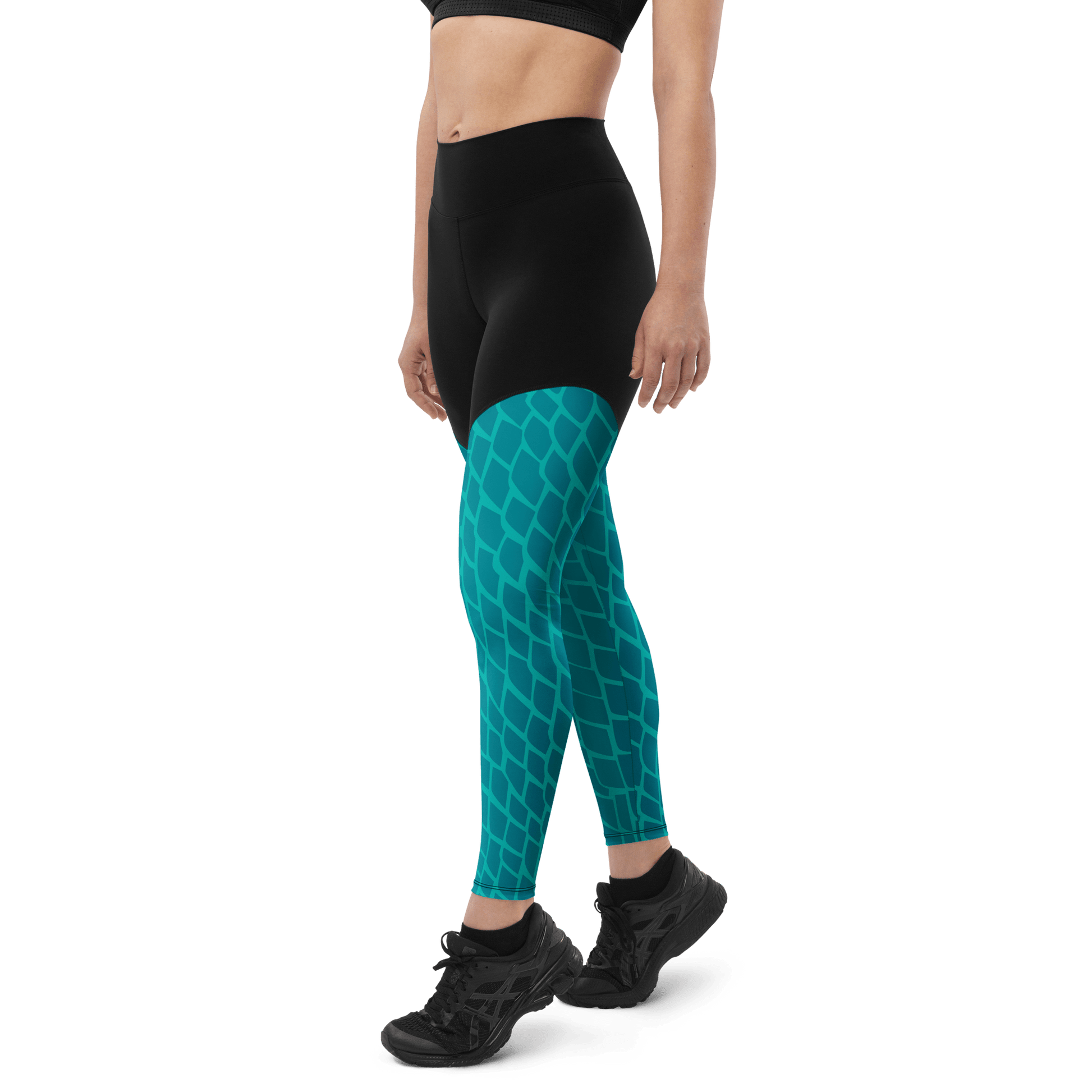 Queen Parrotfish Scales - Compression Sports Leggings - Sports Leggings - GYMLEGGS LLC