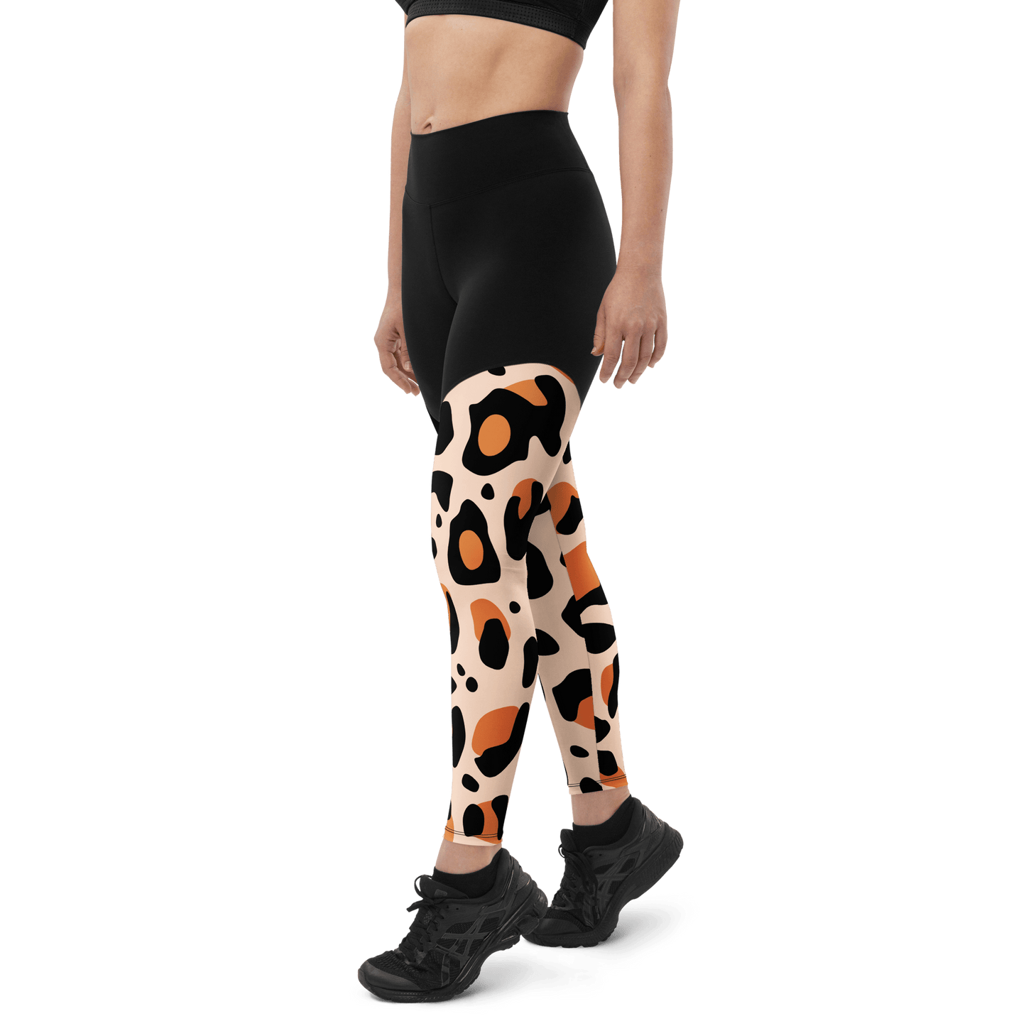 Indo-Asia Leopard - Compression Sports Leggings - Sports Leggings - GYMLEGGS LLC