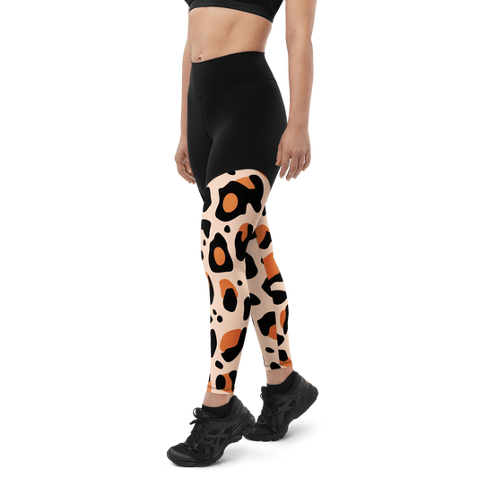 Indo-Asia Leopard - Compression Sports Leggings - Sports Leggings - GYMLEGGS LLC