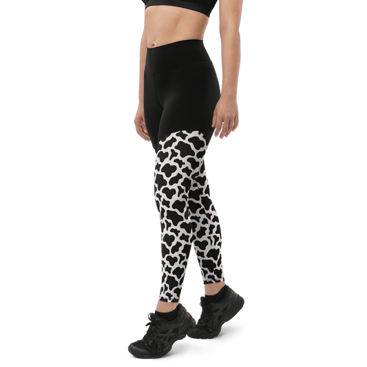 Australian Roan Cattle - Compression Sports Leggings - Sports Leggings - GYMLEGGS LLC