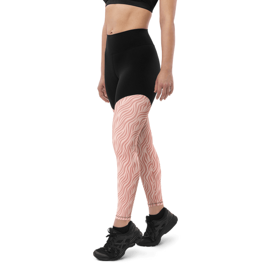 Pink Malayan Tiger - Compression Sports Leggings - Sports Leggings - GYMLEGGS LLC