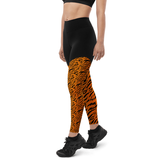 Indian Tiger - Compression Sports Leggings - Sports Leggings - GYMLEGGS LLC