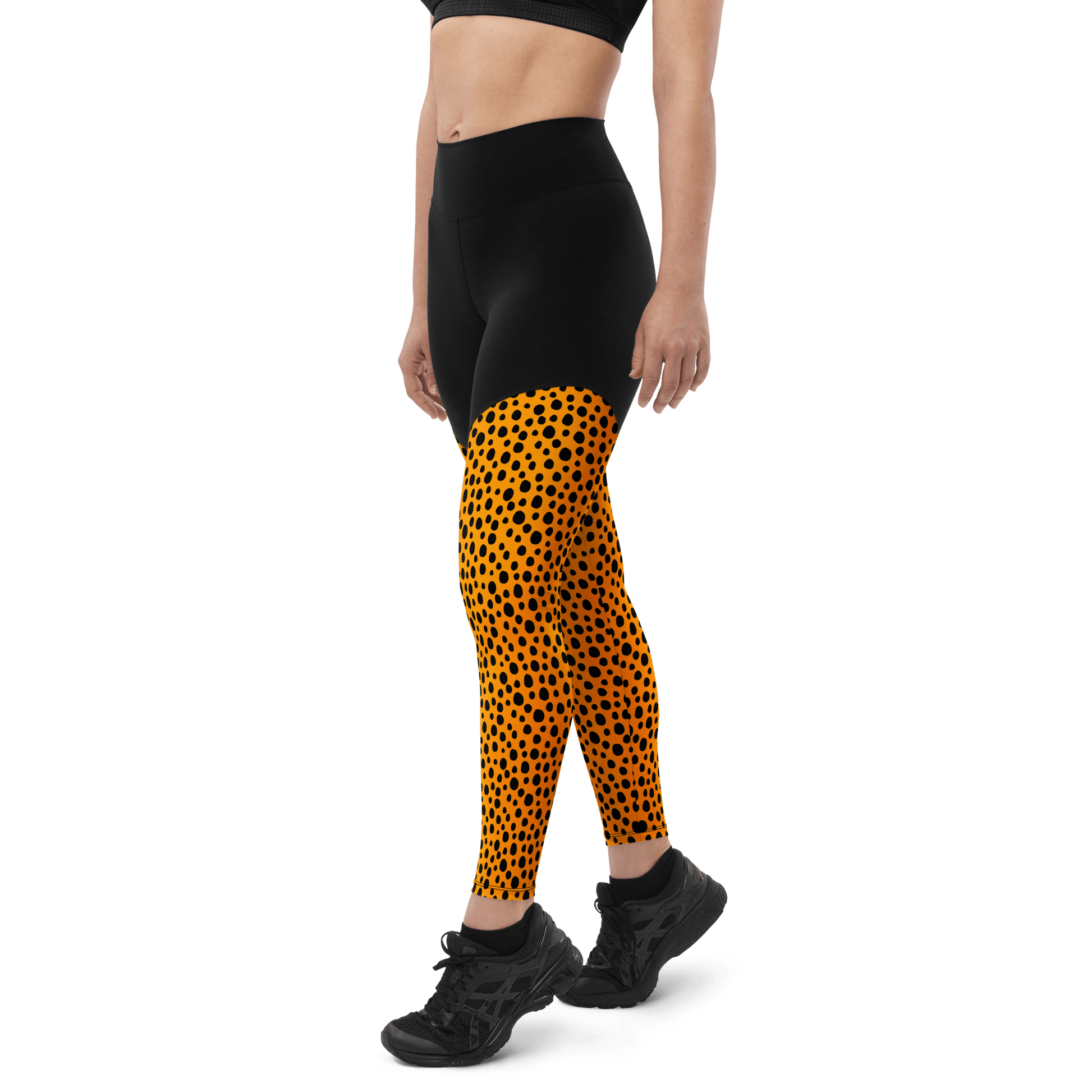 North Western Cheetah - Compression Sports Leggings - Sports Leggings - GYMLEGGS LLC