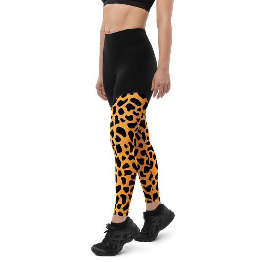 Desert Cheetah - Compression Sports Leggings - Sports Leggings - GYMLEGGS LLC