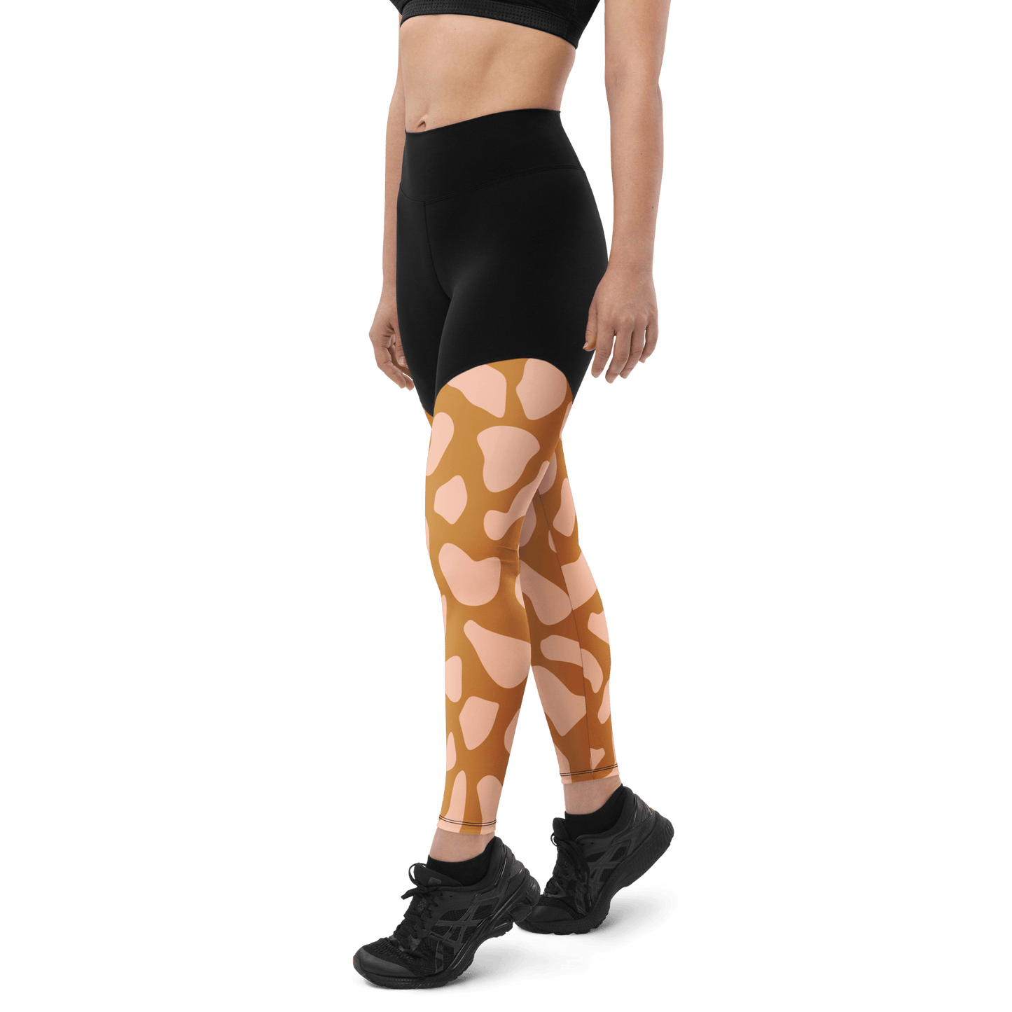 Nubian Giraffe - Compression Sports Leggings - Sports Leggings - GYMLEGGS LLC