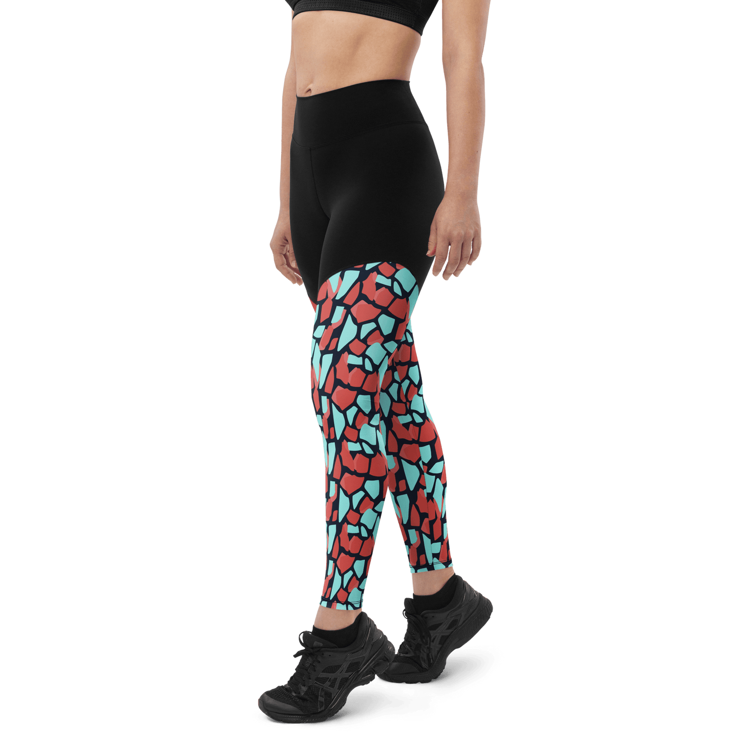 Abstract Alligator - Sports Leggings - GYMLEGGS LLC