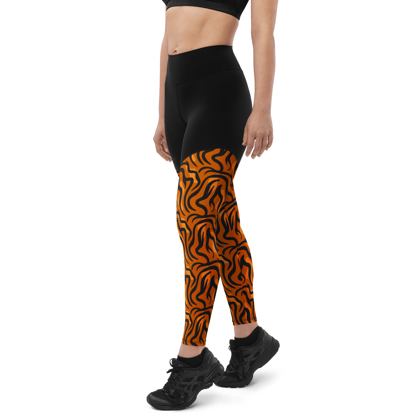 Fierce Tiger - Compression Sports Leggings - Sports Leggings - GYMLEGGS LLC