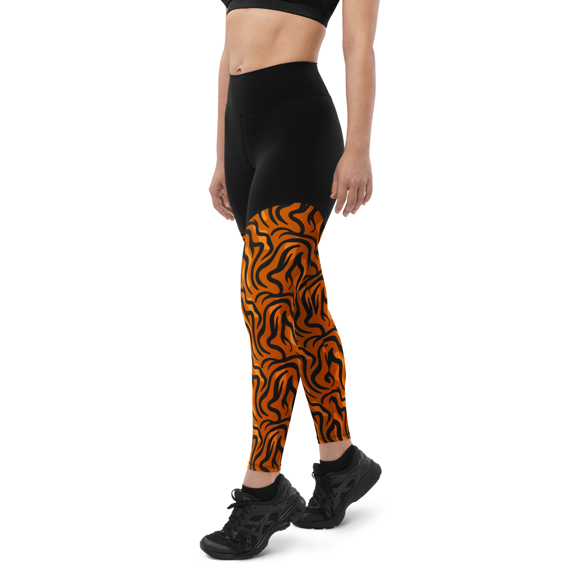 Fierce Tiger - Compression Sports Leggings - Sports Leggings - GYMLEGGS LLC