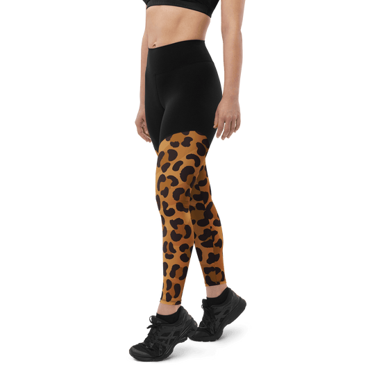 Indochinese Leopard - Compression Sports Leggings - Sports Leggings - GYMLEGGS LLC