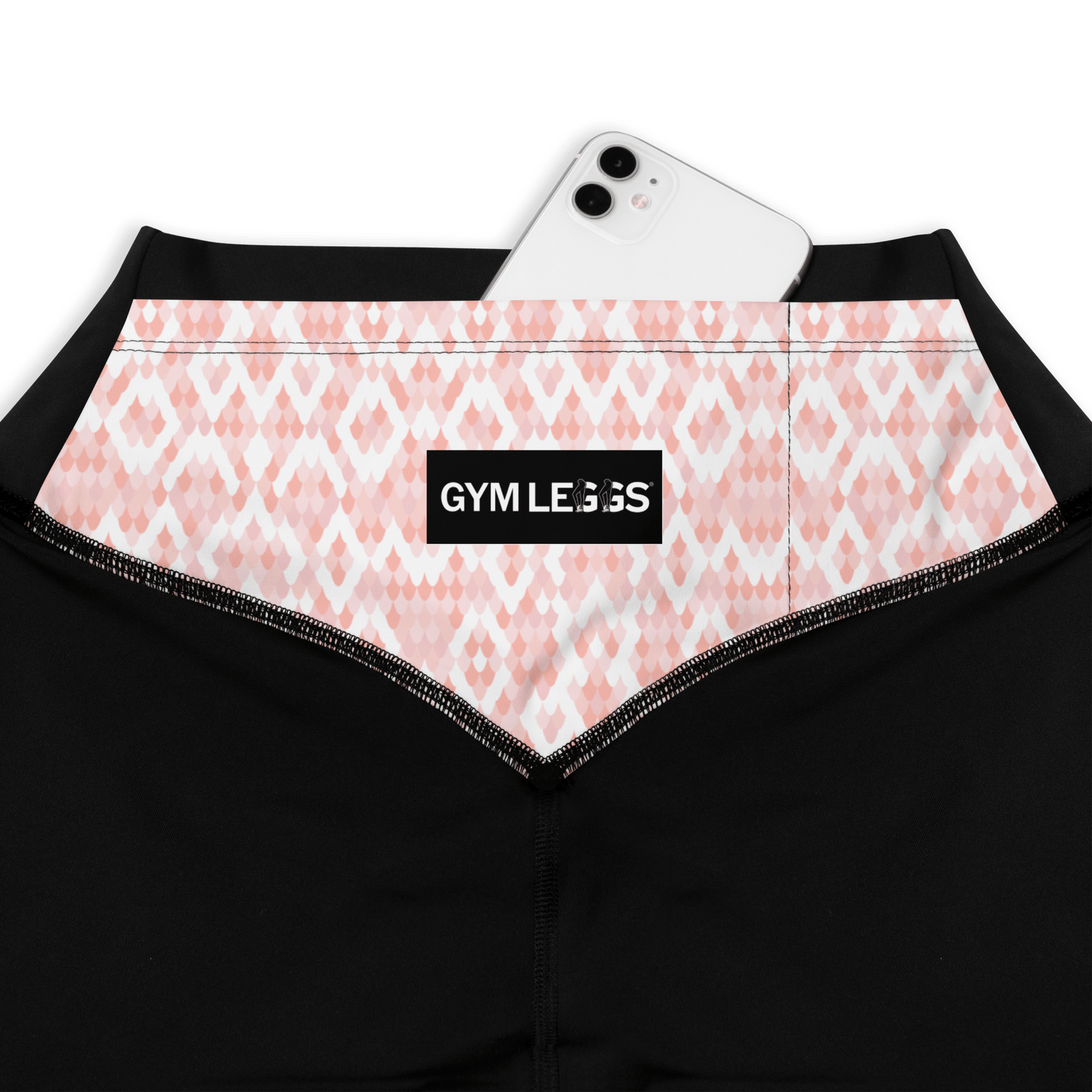 Pink Angelfish Scales - Compression Sports Leggings - Sports Leggings - GYMLEGGS LLC