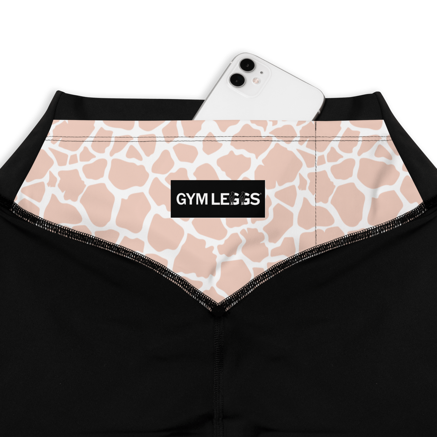 Pink Angolan Giraffe - Compression Sports Leggings - Sports Leggings - GYMLEGGS LLC