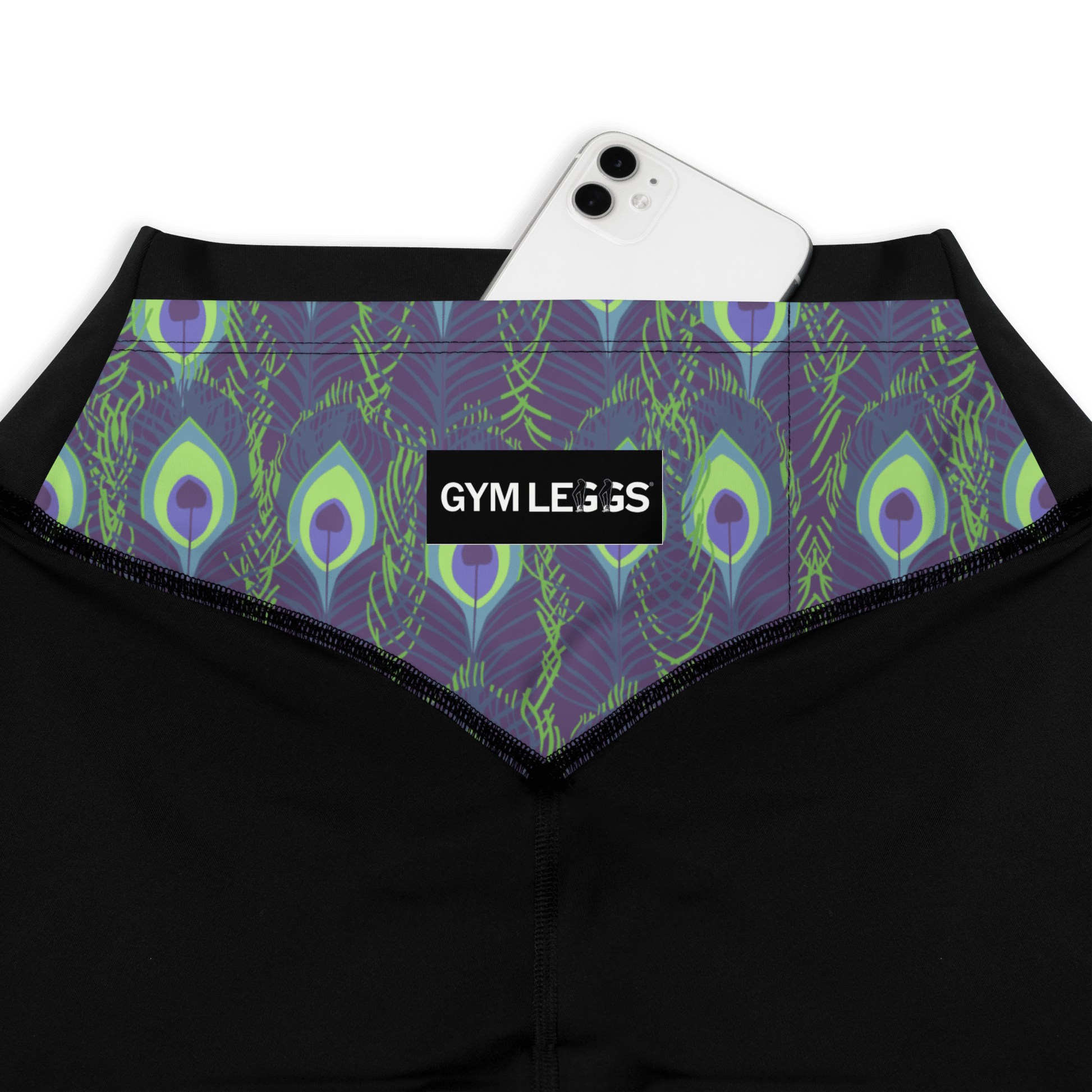 Inverse Peacock - Compression Sports Leggings - Sports Leggings - GYMLEGGS LLC