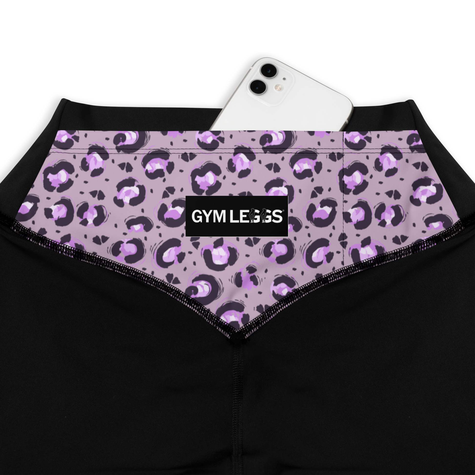 Purple African Cheetah - Compression Sports Leggings - Sports Leggings - GYMLEGGS LLC