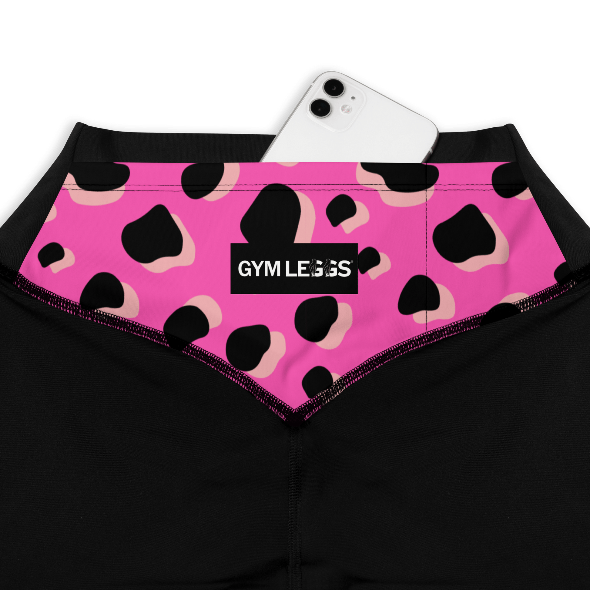 Pink Cow - Compression Sports Leggings - Sports Leggings - GYMLEGGS LLC