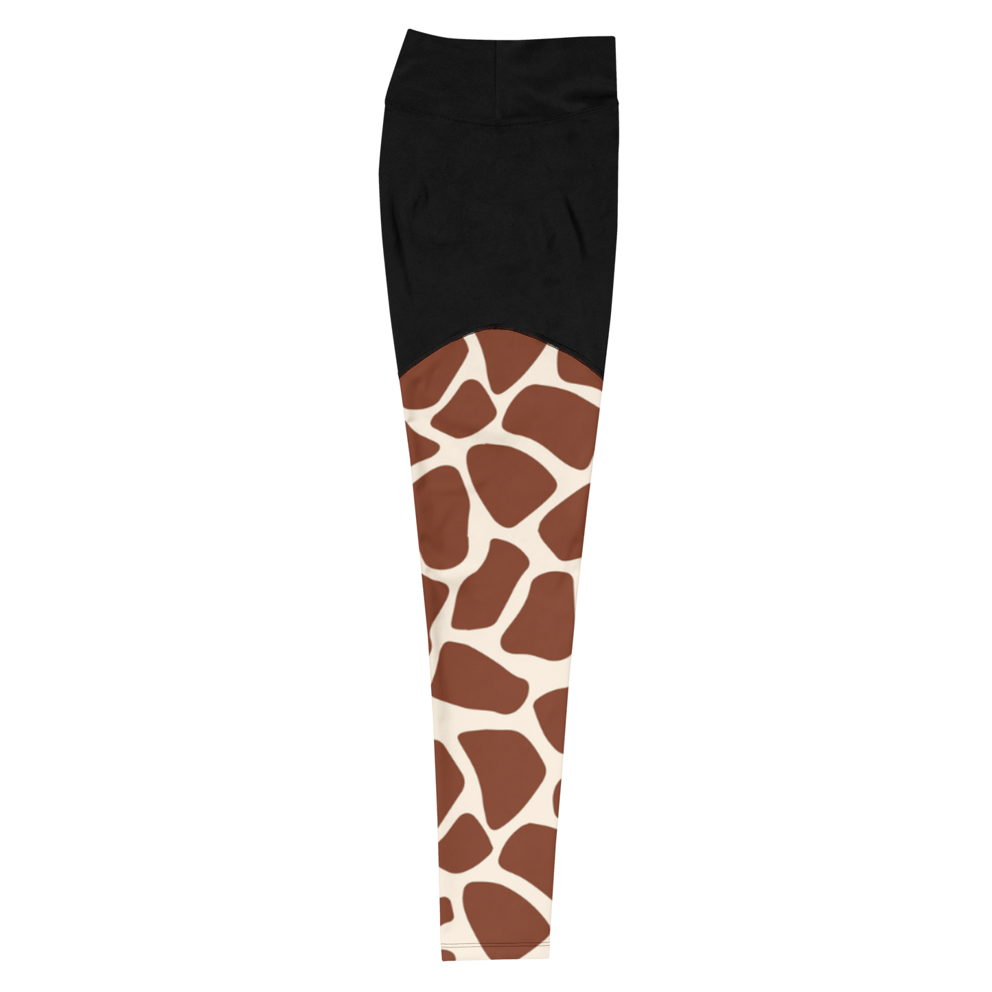 Luangwa Giraffe - Compression Sports Leggings - Sports Leggings - GYMLEGGS LLC