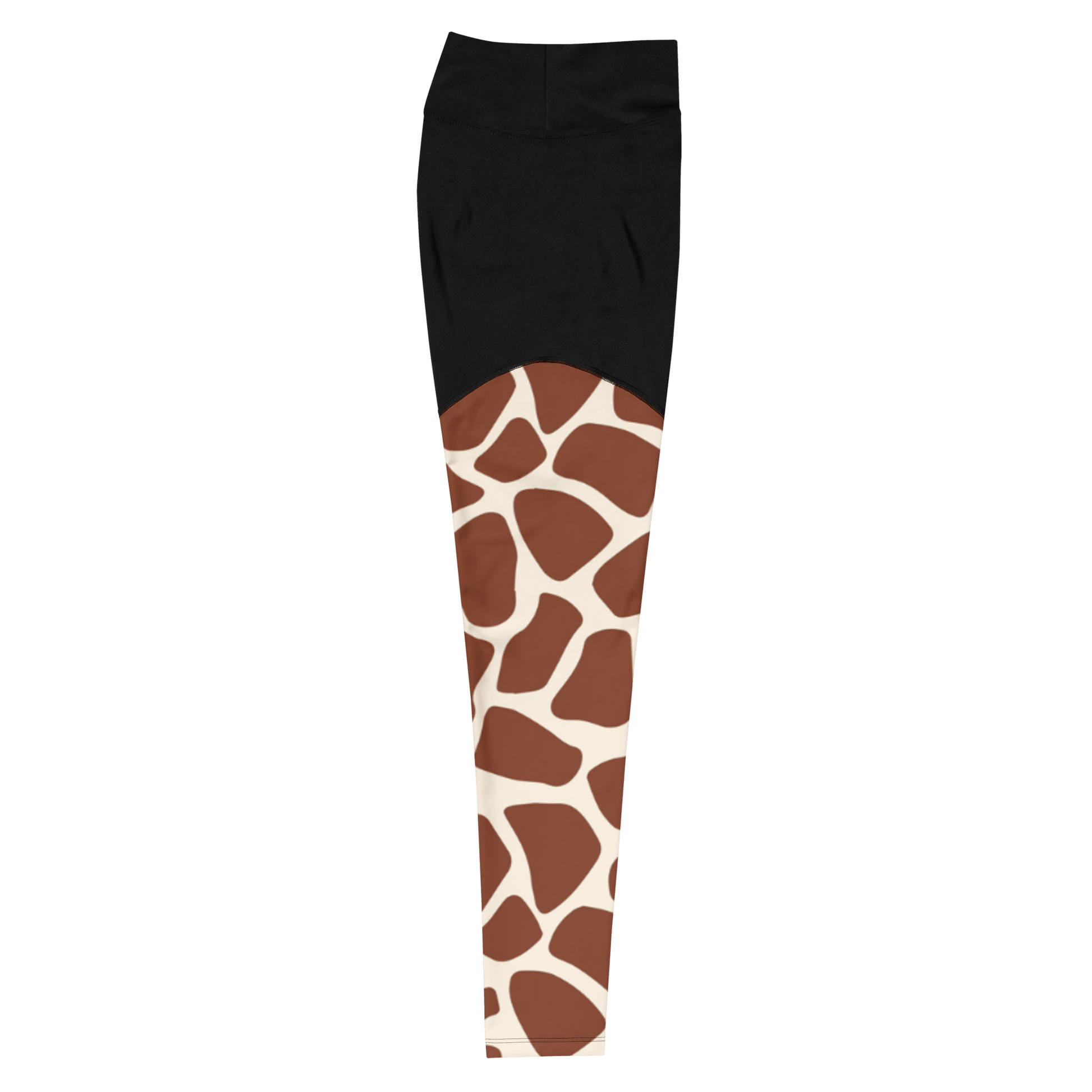 Luangwa Giraffe - Compression Sports Leggings - Sports Leggings - GYMLEGGS LLC