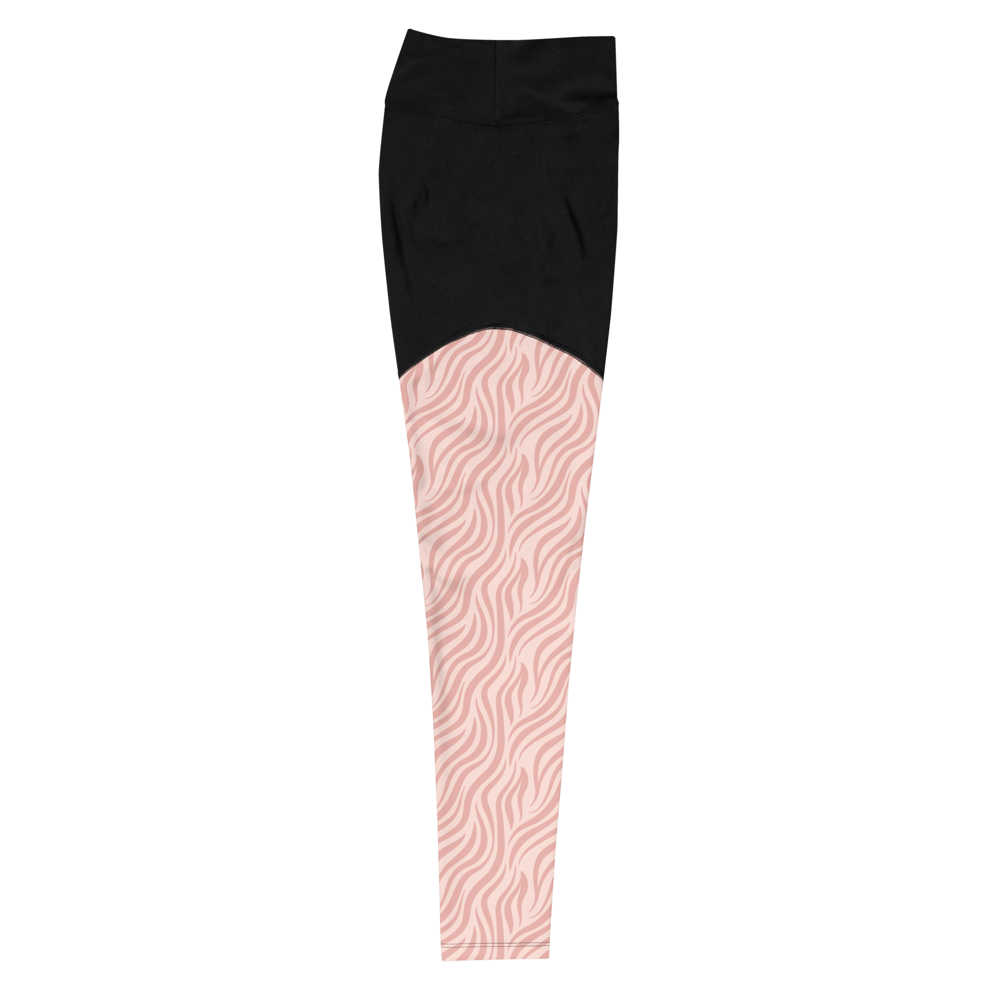 Pink Malayan Tiger - Compression Sports Leggings - Sports Leggings - GYMLEGGS LLC