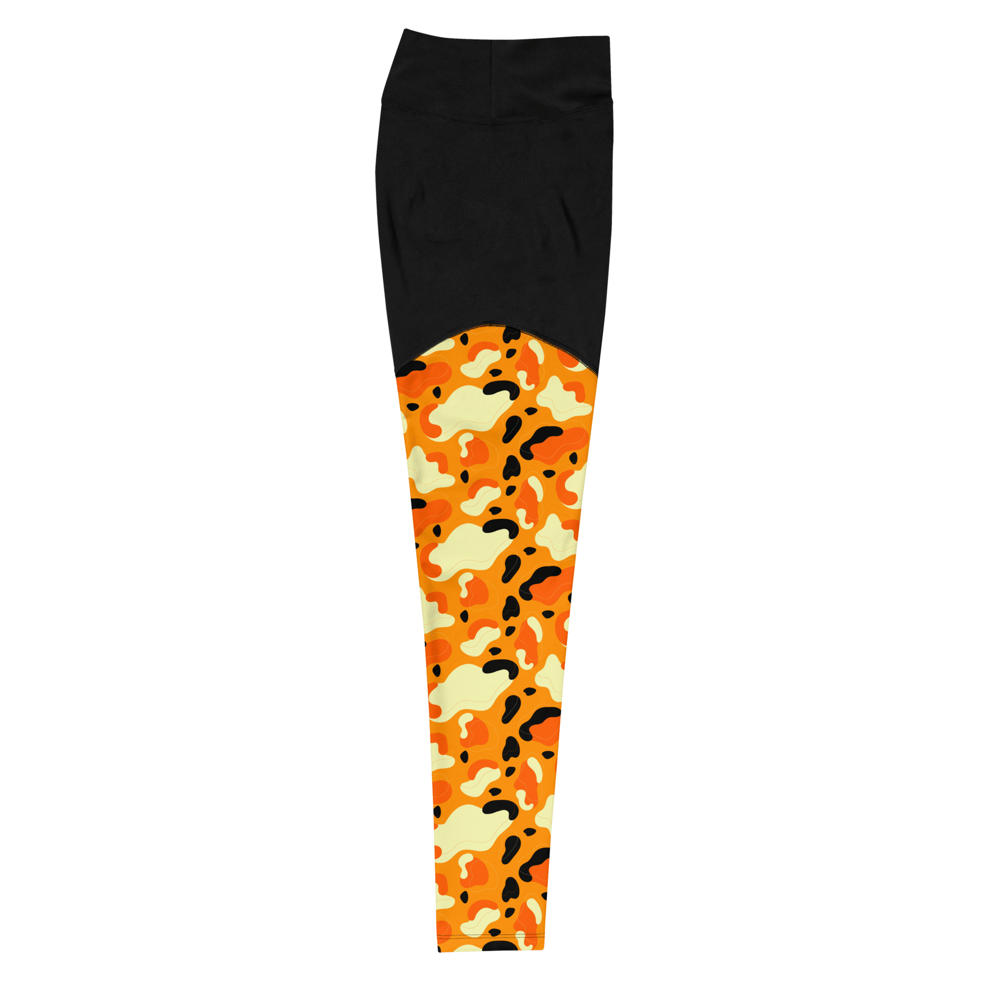 Forest Fire Cow - Compression Sports Leggings - Sports Leggings - GYMLEGGS LLC