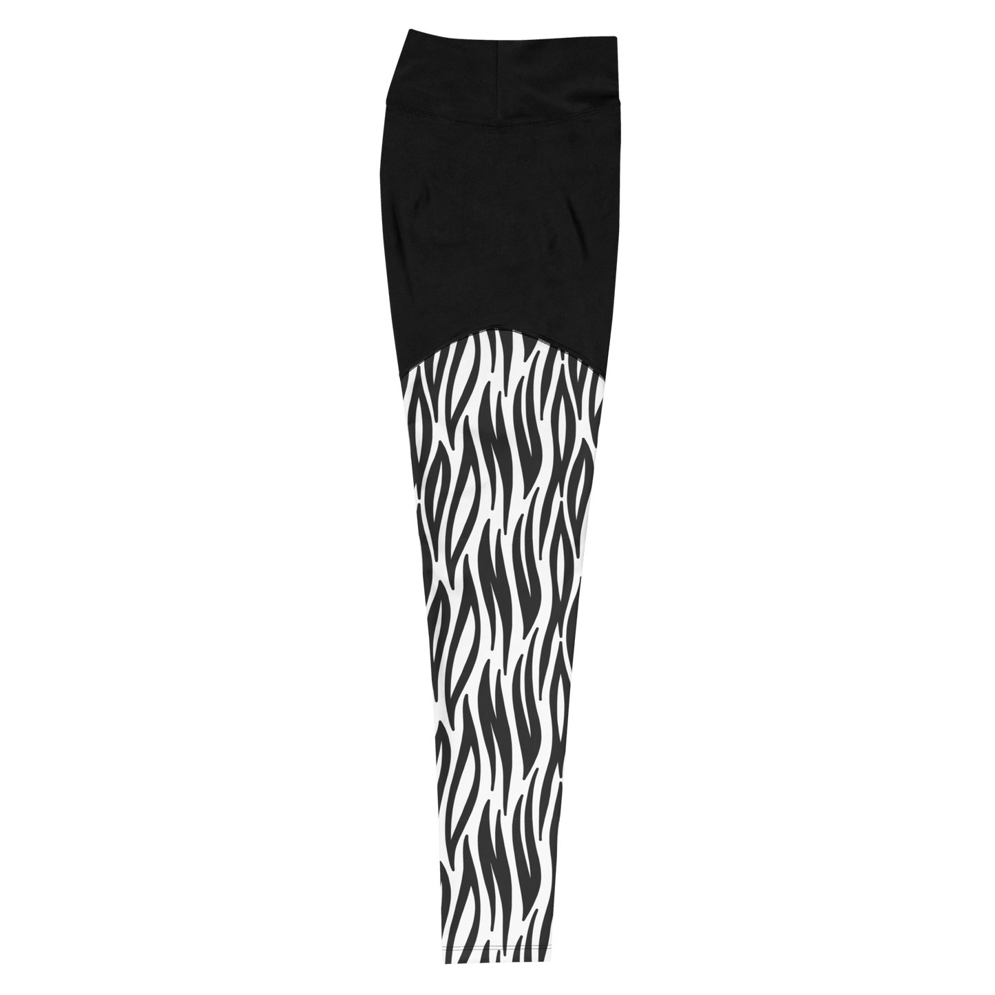 White Snow Tiger - Compression Sports Leggings - Sports Leggings - GYMLEGGS LLC