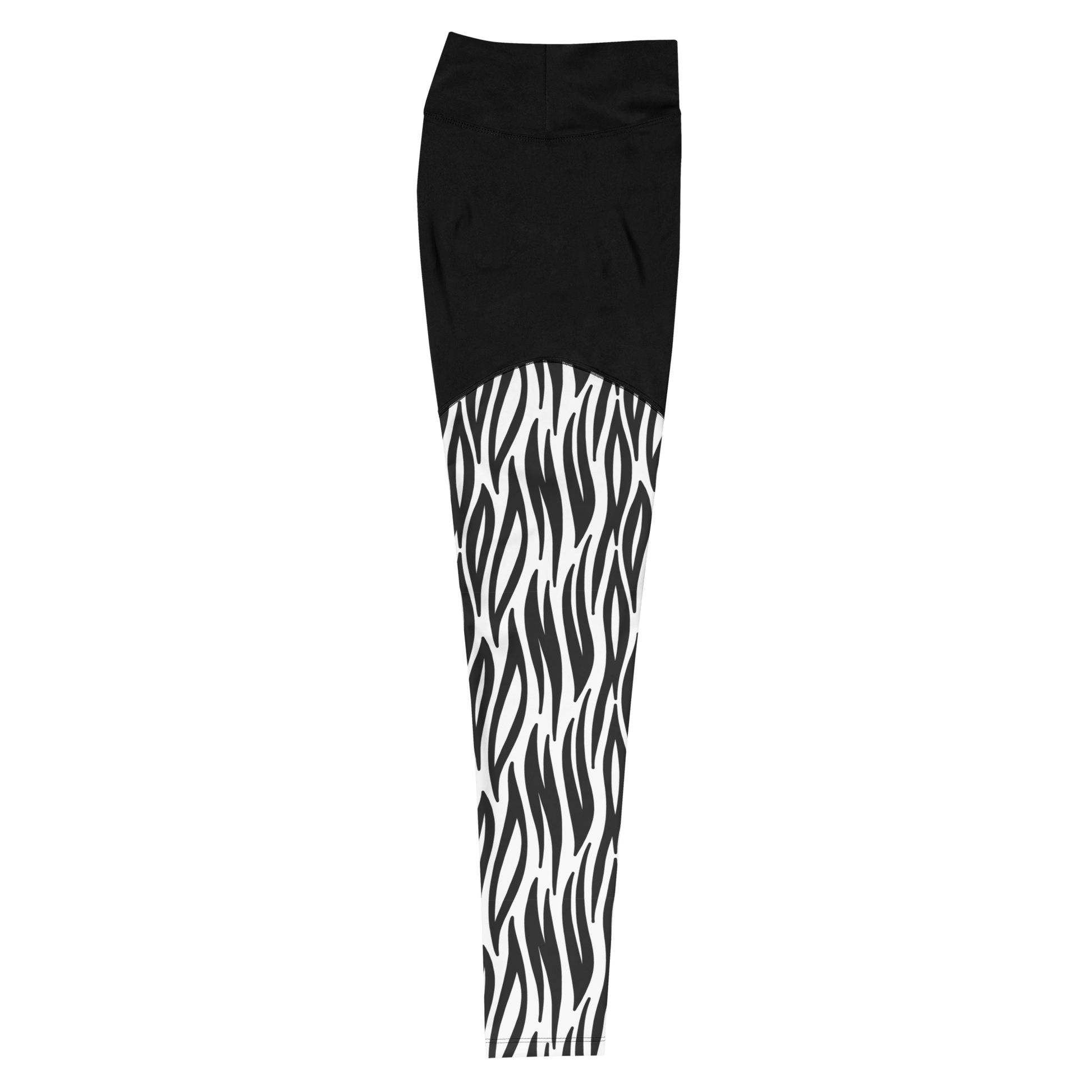 White Snow Tiger - Compression Sports Leggings - Sports Leggings - GYMLEGGS LLC