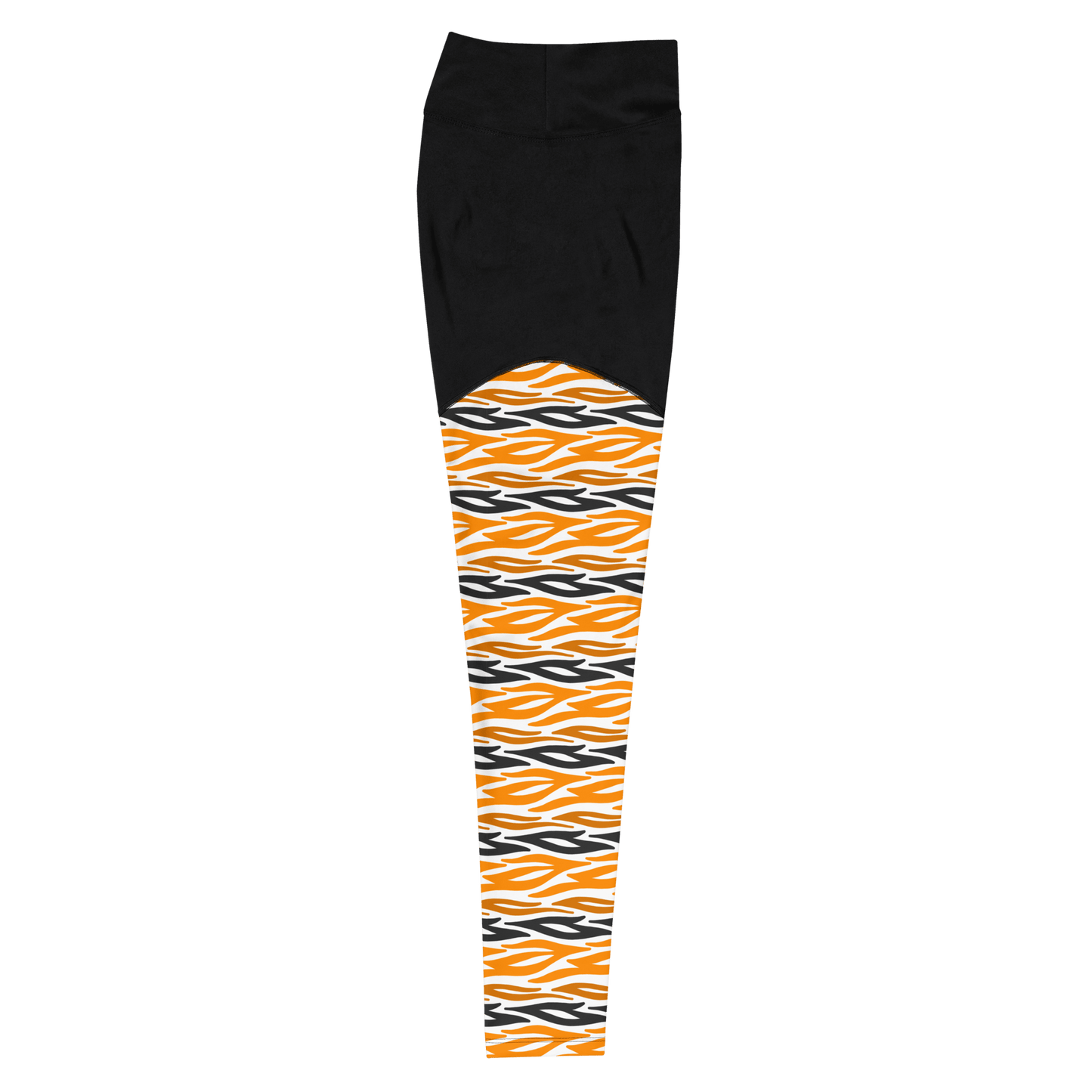 Fierce Fiery Fire Fox - Compression Sports Leggings - Sports Leggings - GYMLEGGS LLC