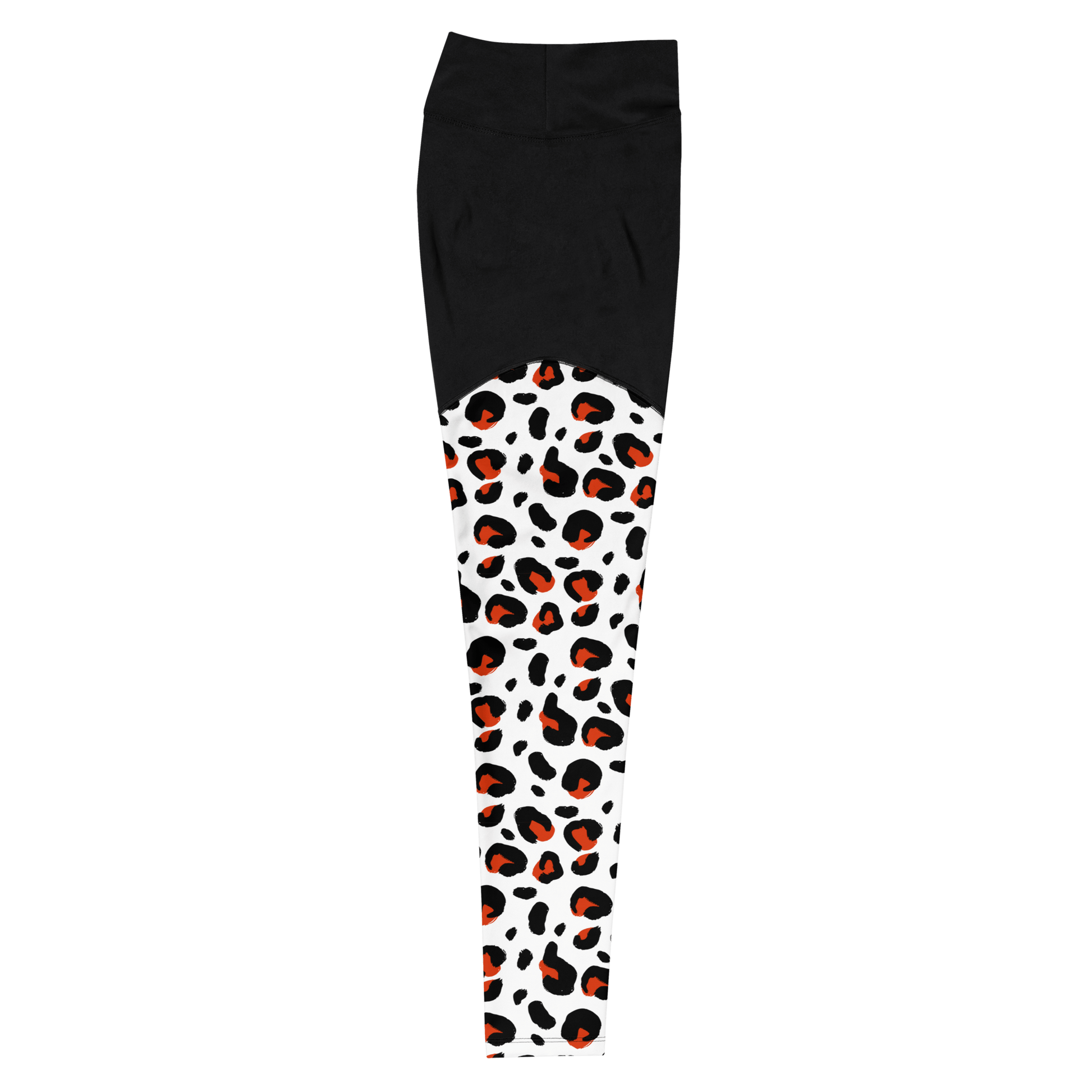 Hell Leopard - Compression Sports Leggings - Sports Leggings - GYMLEGGS LLC